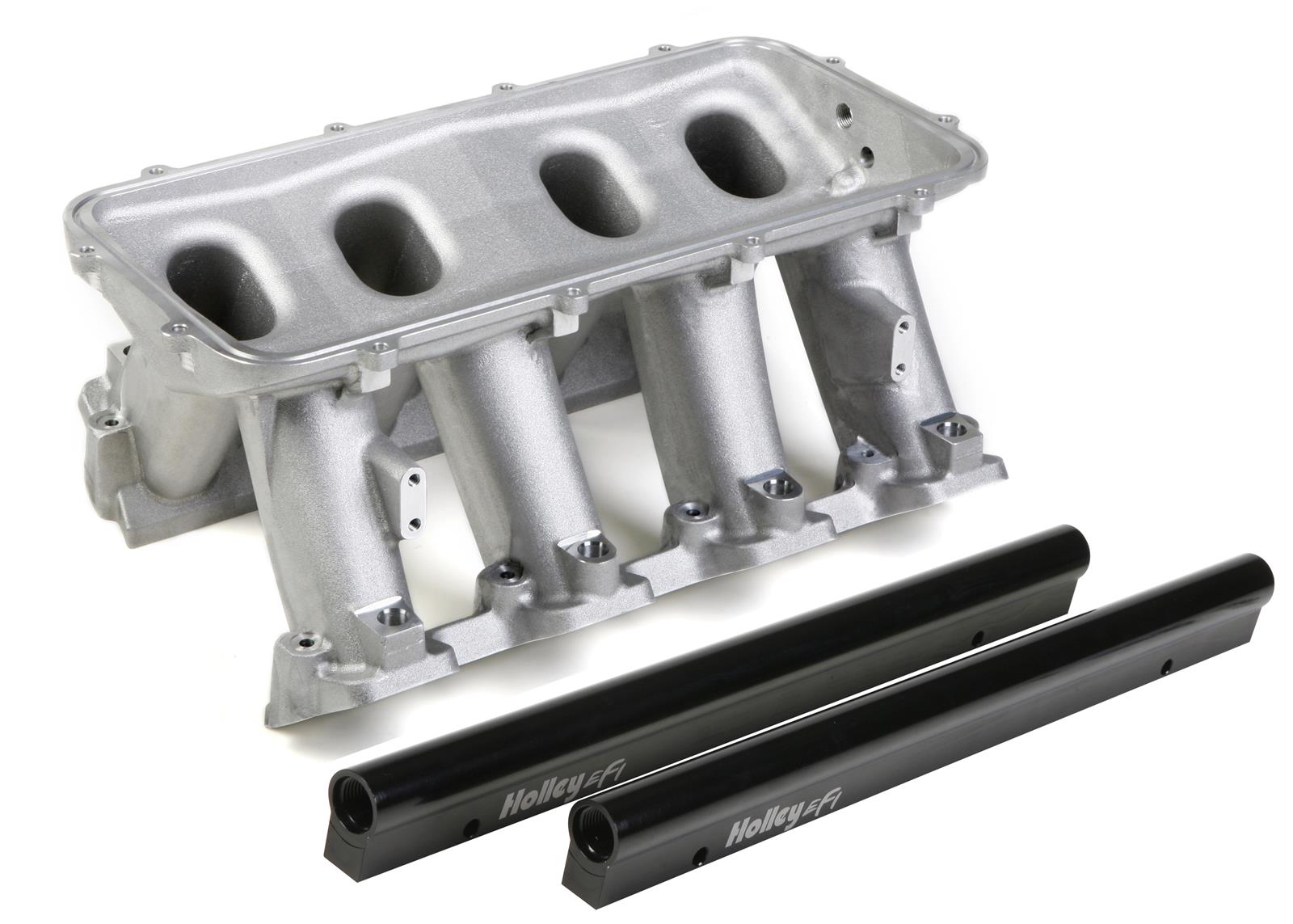 Holley LS Modular Hi-Ram EFI Intake Systems 300-229 Manifolds, Modular, Hi-Ram, EFI, Base Only, Multi-port, Idle-8,000 RPM Range, Standard Deck, Aluminum, Satin Finish, Chevy, 7.0L Each