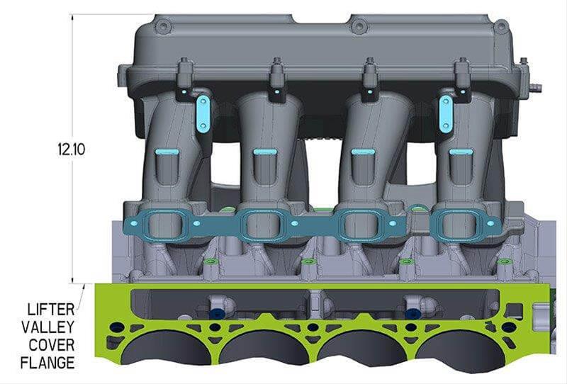 Holley EFI LT1 Gen V Hi-Ram Intake Manifolds 300-236 Manifolds, LT1, V, Hi-Ram, Multi-port, Base Only, 3,500-8,000 RPM Range, Standard Deck, Aluminum, Satin Finish, Chevy, 6.2L, Each thumbnail 3
