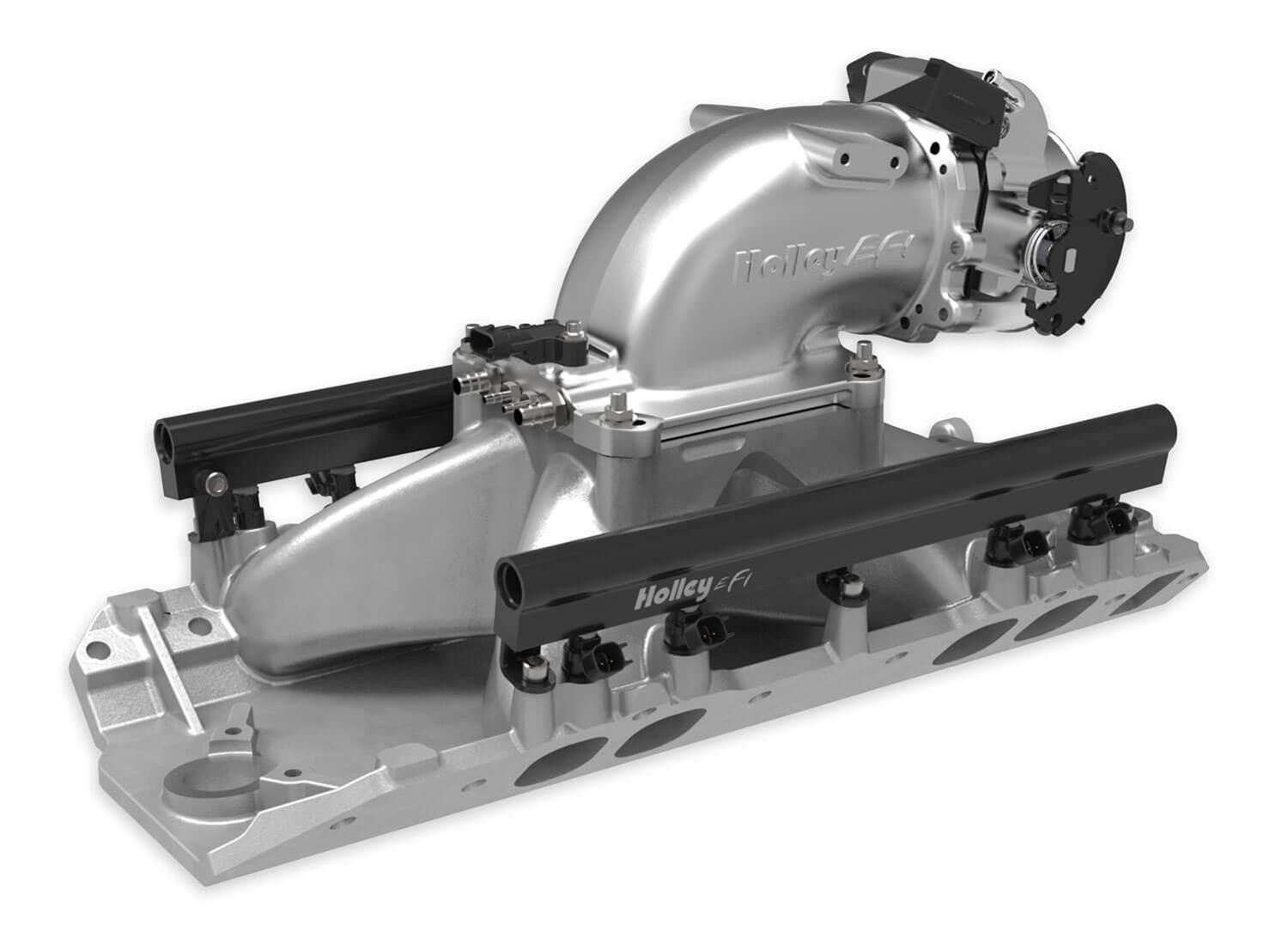 Holley Throttle Body Intake Elbows 300-240 Elbow, 105mm Bore Size, Aluminum, Natural, 5.12 in. Height, Each thumbnail 9