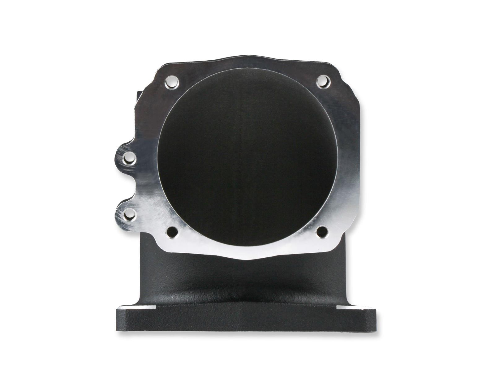 Holley Throttle Body Intake Elbows 300-240FBK Elbow, 105mm Bore Size, Aluminum, Black, 5.12 in. Height, Ford, Each thumbnail 3