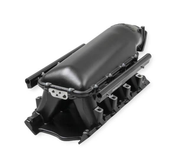 Holley 351W Ford Hi-Ram EFI Intake Manifolds 300-241BK Manifolds, Ford, EFI, Multi-port, 1,500-7,000 RPM Range, Standard Deck, Aluminum, Black Finish, Ford, 5.8L, Windsor, Kit thumbnail 2