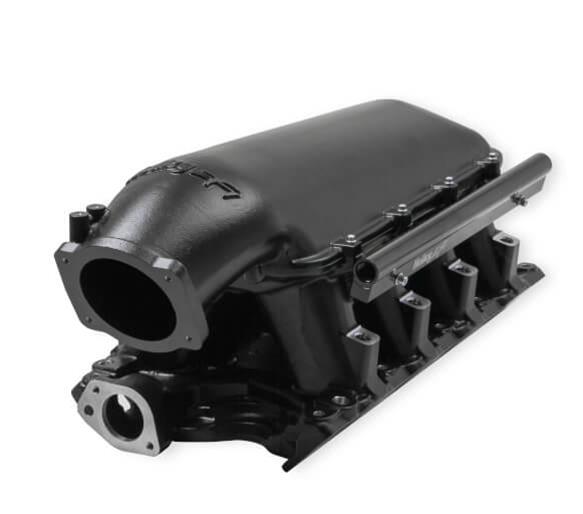 Holley 351W Ford Hi-Ram EFI Intake Manifolds 300-241BK Manifolds, Ford, EFI, Multi-port, 1,500-7,000 RPM Range, Standard Deck, Aluminum, Black Finish, Ford, 5.8L, Windsor, Kit thumbnail 6