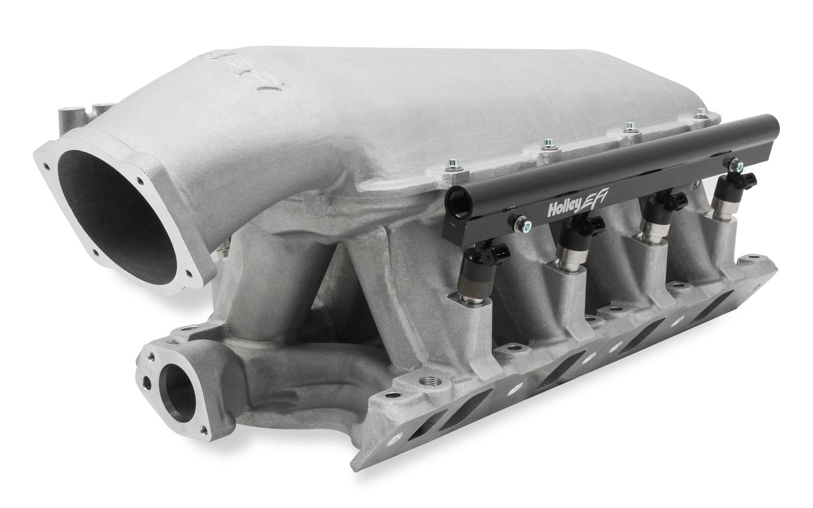 Holley 351W Ford Hi-Ram EFI Intake Manifolds 300-241 Manifolds, Ford, EFI, Multi-port, 1,500-7,000 RPM Range, Standard Deck, Aluminum, Satin Finish, Ford, 5.8L, Windsor, Kit thumbnail 4