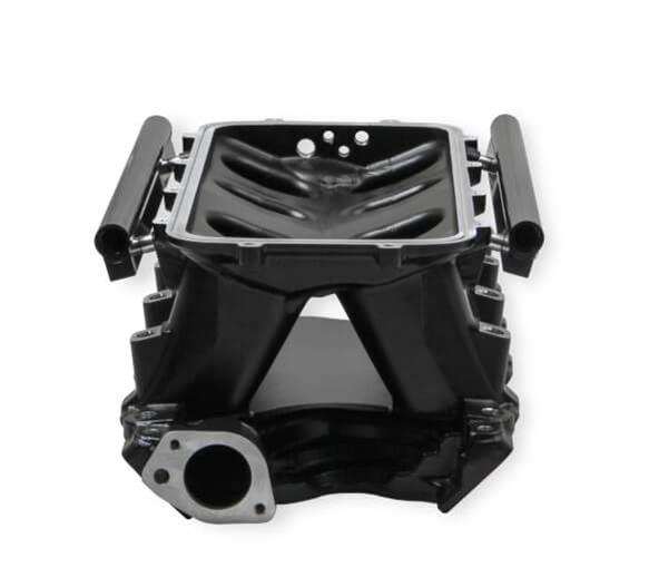Holley 351W Ford Hi-Ram EFI Intake Manifolds 300-242BK Manifolds, Ford, EFI, Multi-port, 1,500-7,000 RPM Range, 105mm Bore, Standard Deck, Aluminum, Black, Ford, 5.8L, Windsor, Kit thumbnail 4