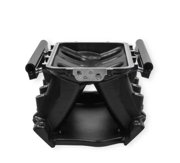 Holley Ford 351W Hi-Ram EFI Intake Manifold Bases 300-244BK Manifolds, Ford, EFI, Base Only, Multi-port, 1,500-7,000 RPM Range, Cast Aluminum, Black Finish, Ford, 5.8L, Windsor, Each
