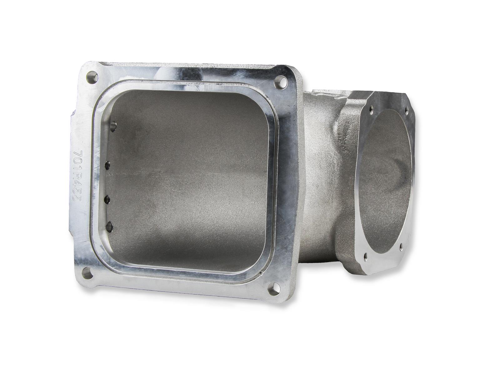 Holley Throttle Body Intake Elbows 300-248 Elbow, 105mm Bore Size, Aluminum, Natural, 4500 to GM LS Body, Each thumbnail 3