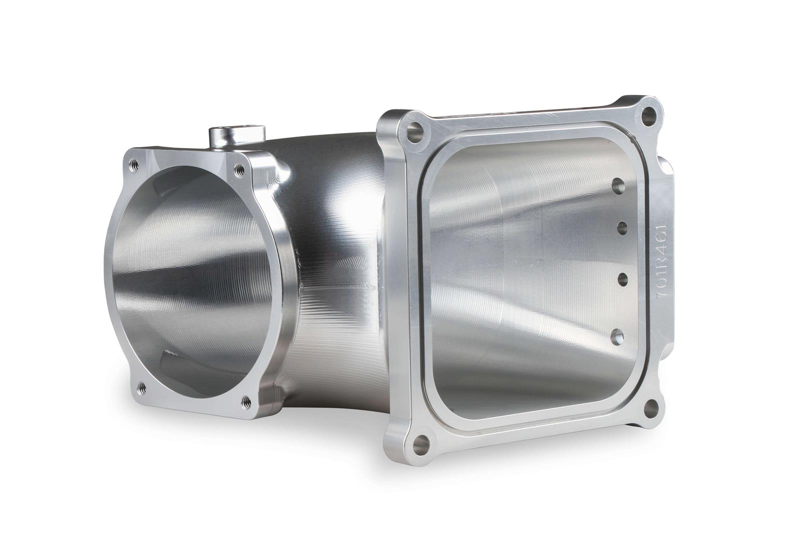 Holley Throttle Body Intake Elbows 300-253 Elbow, 105mm Bore Size, 4500 to LS1, Aluminum, Natural, 6.30 in. Height, Each thumbnail 5