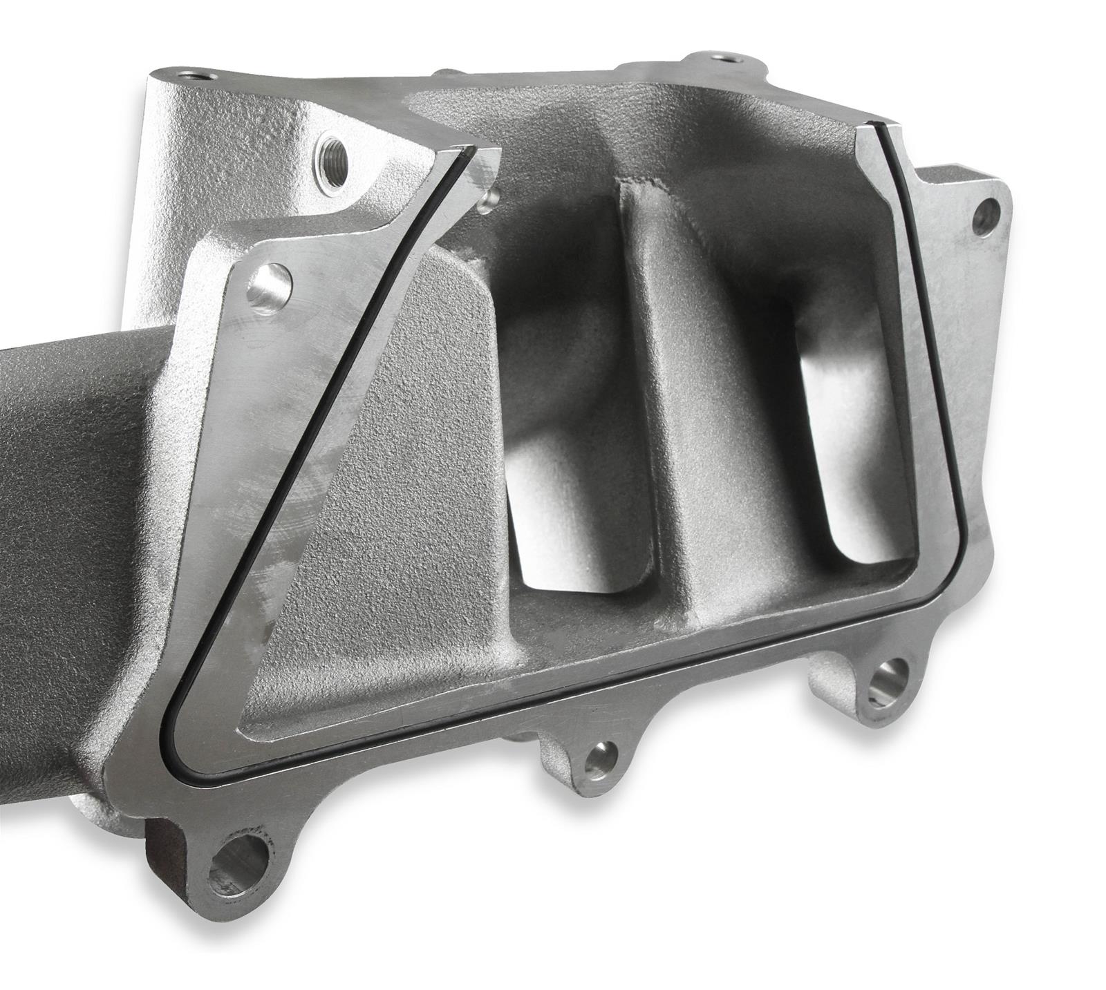 Holley LS Split Design Carbureted Intake Manifolds 300-256 Manifolds, Design, Carbureted, Cathedral Port Head, Single Plane, 4-barrel, Square Bore, Aluminum, Satin Finish, Chevy, 4.8-6.0L, Each thumbnail 2