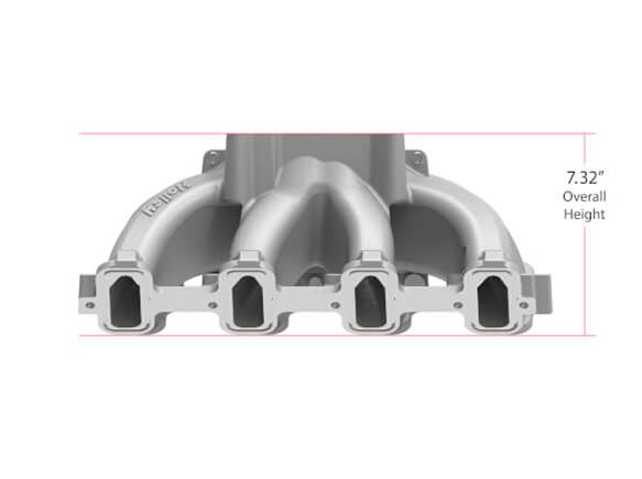 Holley LS Split Design Carbureted Intake Manifolds 300-256BK Manifolds, Design, Carbureted, Cathedral Port Head, Single Plane, 4-barrel, Square Bore, Aluminum, Black Finish, Chevy, 4.8-6.0L, Each thumbnail 5