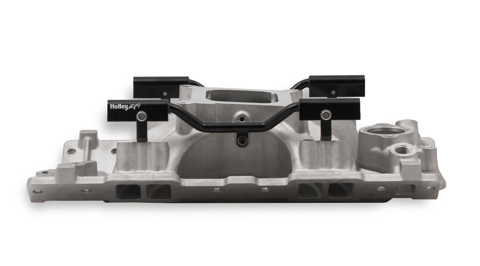 Holley EFI Intake Manifolds 300-260 Manifolds, Fuel Injected, EFI, Multi-port, Aluminum, Natural, Single-plane, Plenum, 4150 Square Bore Mounting Flange, Chevy, Small Block, Each thumbnail 6