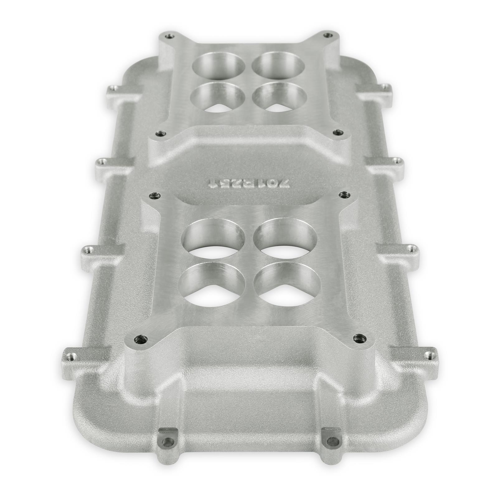 Holley LS Modular Mid-Rise Intake Adapter Plates 300-267 Manifold Adapters, Modular, Intake, Plate, Cathedral Port Head, Aluminum, Satin Finish, Fasteners, Chevy, LS, 4.8-7.0L, Kit thumbnail 3