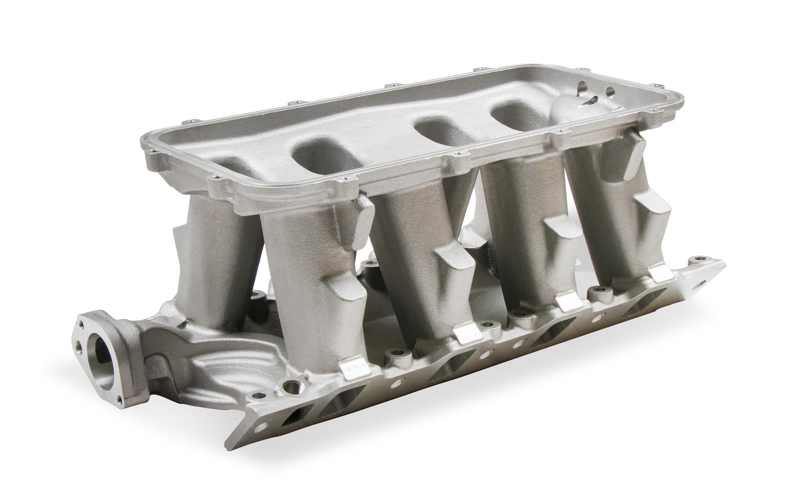 Holley Ford Hi-Ram Carbureted Intake Manifold Bases 300-275 Manifolds, Ford, Hi-Ram, Base Only, Tunnel Ram, 1,500-7,000 RPM Range, Aluminum, Satin, Ford, 4.7L, 5.0L, Windsor, 8.20 in. Deck Height, Each thumbnail 2