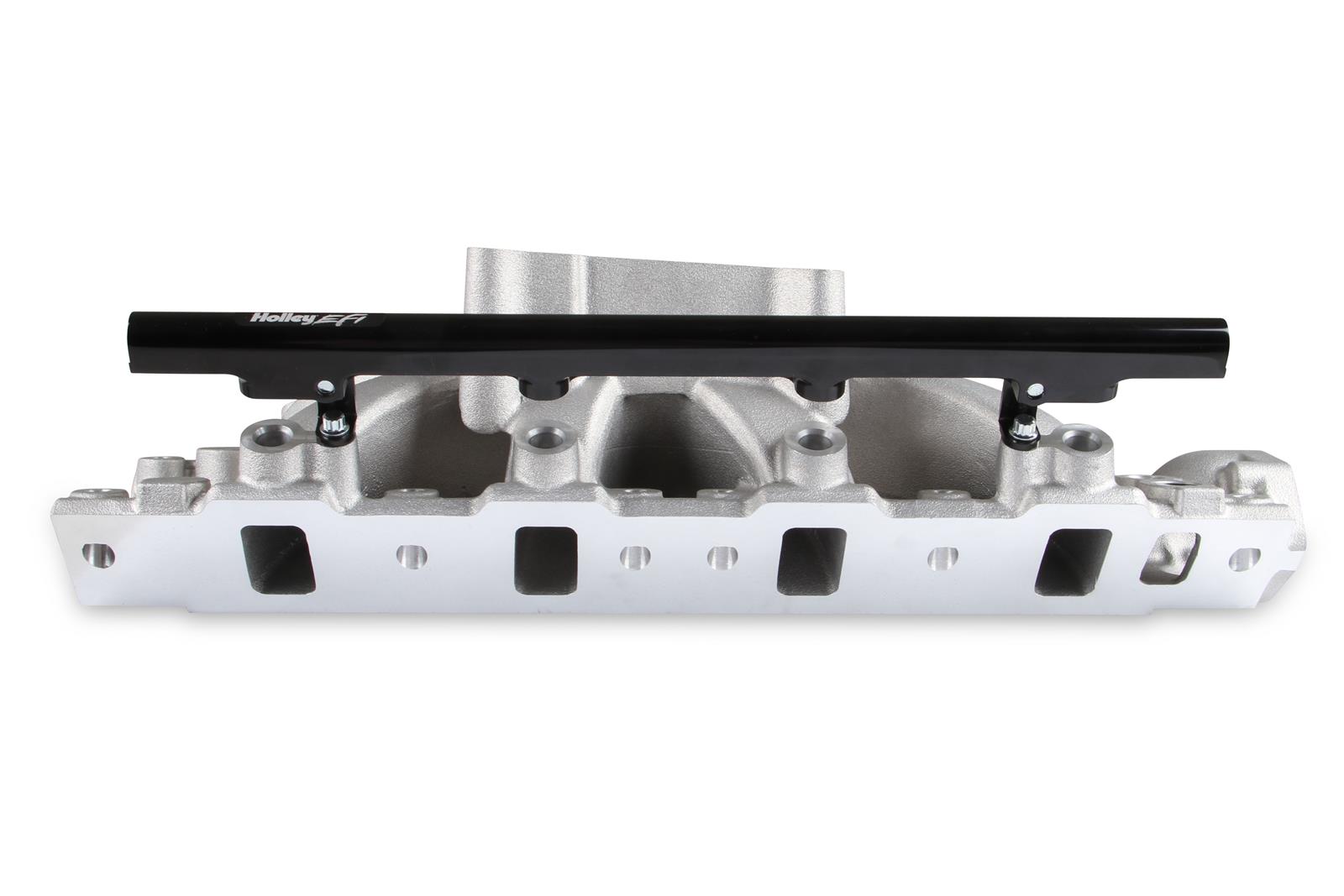 Holley EFI Intake Manifolds 300-276 Manifolds, Hi-Ram, Multi-port, Single Plane, 2,500-7,500 RPM Range, Standard Deck, Aluminum, Satin, Ford, 4.7L, 5.0L, Windsor, Each thumbnail 3