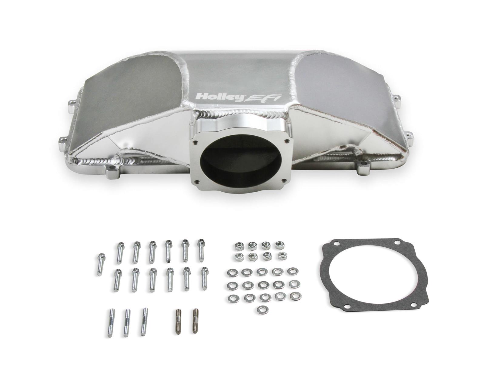 Holley EFI LS Fabricated Hi-Ram Intake Manifold Tops 300-284 Manifolds, Fabricated, Hi-Ram, Throttle Body, Top Only, 95mm Bore, Aluminum, Black, Chevy, LS, 4.8L, 5.3L, 5.7L, 6.0L, 6.2L, 7.0L, Kit thumbnail 4