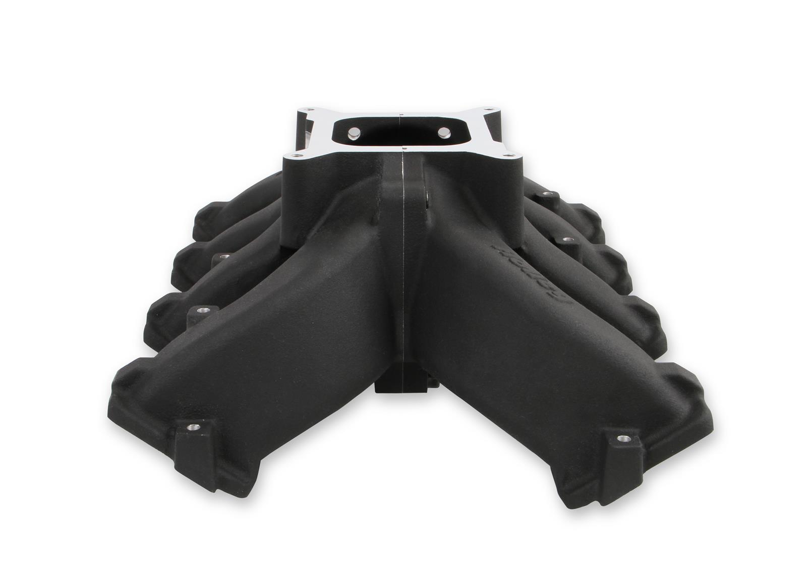 Holley LS Split Design Carbureted Intake Manifolds 300-291BK Manifolds, Carbureted, Single Plane, Aluminum, Black, 4-barrel Square Bore, Chevrolet, LS3, L92 Cylinder Heads, Each