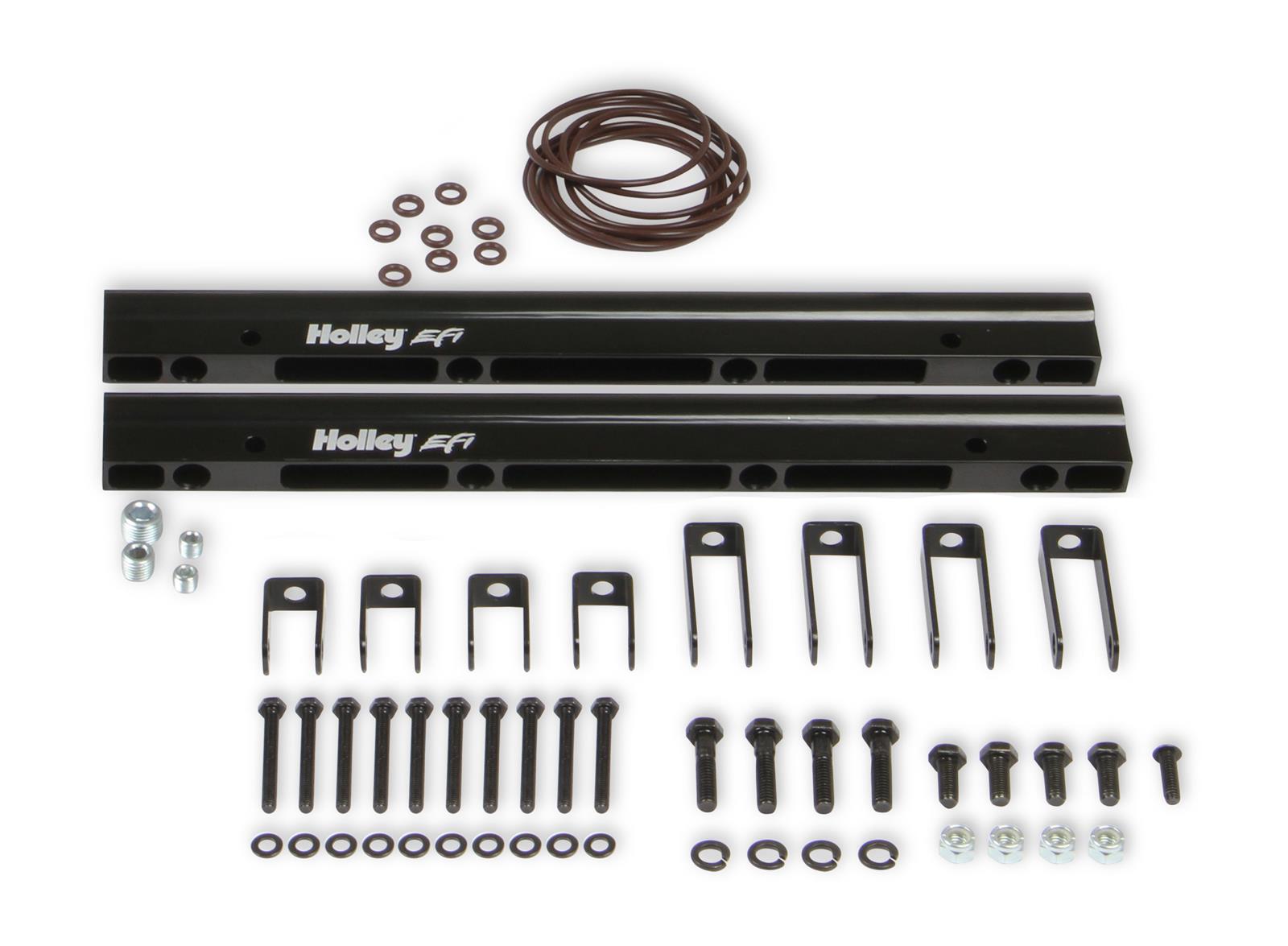 Holley EFI LS Single Plane Split-Design Race Intake Manifolds 300-294BK Manifolds, Split Design EFI, Plane, Aluminum, Black, 4500 Dominator, Chevrolet, LS1, LS2, LS6, Kit thumbnail 2