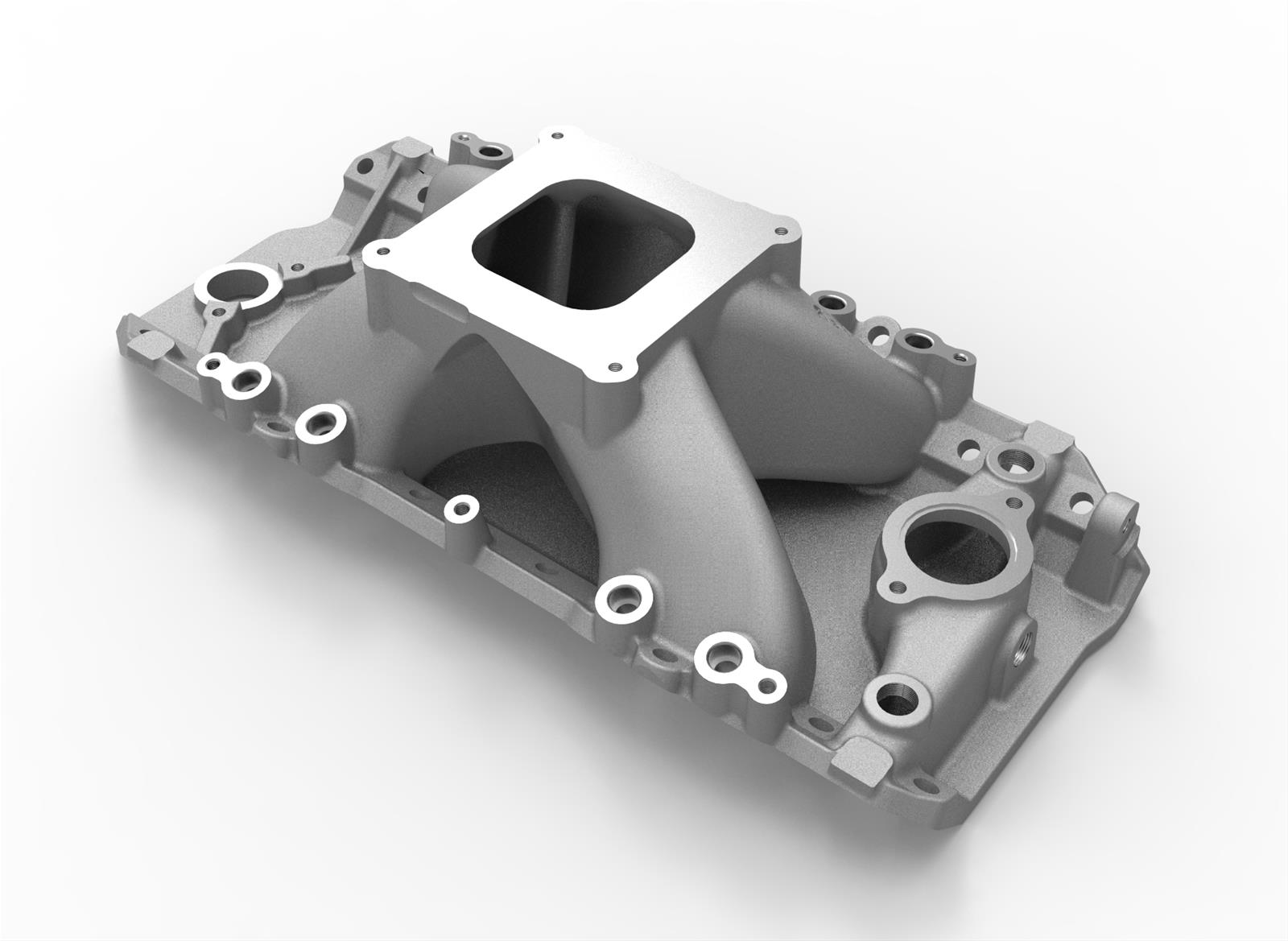 Holley EFI Intake Manifolds 300-561 Manifolds, Fuel Injected, EFI, Throttle Body Injection Style, Aluminum, Natural, Square Bore 4150 Style Mounting Flange, Chevy, Big Block, Each thumbnail 3