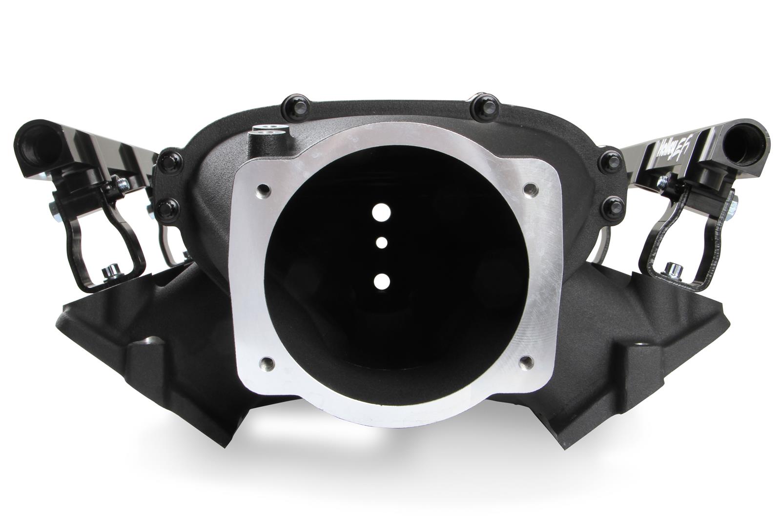 Holley LS Modular Lo-Ram EFI Intake Manifolds 300-621BK Manifolds, Modular, Ultra EFI, Cathedral Port Head, Multi-port, Standard Deck, 105mm Bore, Aluminum, Black, Chevy, 4.8-6.0L, Each thumbnail 4