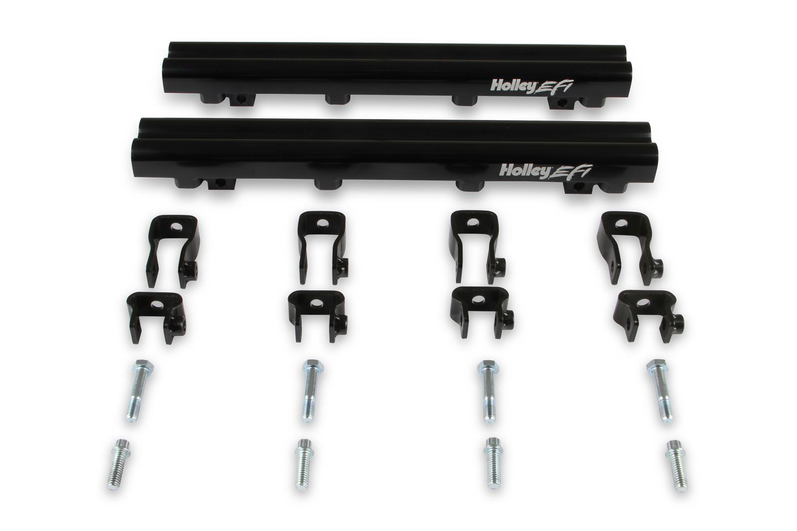 Holley LS Modular Lo-Ram EFI Intake Systems 300-624BK Manifolds, Dual Injection, EFI, Cathedral Port Heads, Standard Deck, 105mm Bore, Aluminum, Black Finish, Chevy, LS, 4.8-6.0L, Each thumbnail 6