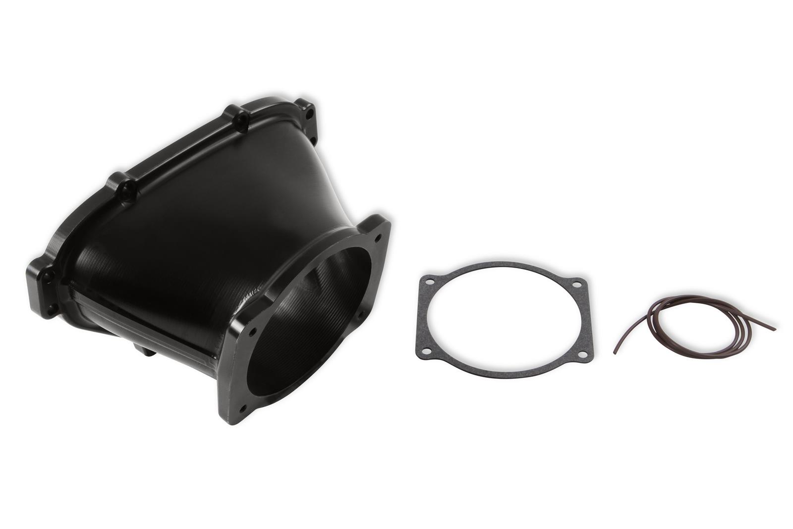 Holley Throttle Body Adapters, EFI Manifold 300-630BK EFI, LS Lo-Ram, Front-Feed, 105mm Adapter, Aluminum, Black Finish, Gasket, O-ring Cord, for 300-602, 603, Each thumbnail 4