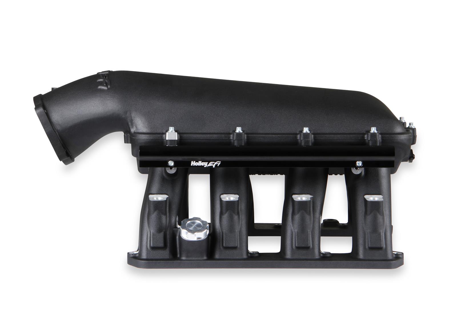 Holley EFI Gen III Hemi Hi-Ram Intake Manifolds 300-651BK Manifolds, III, EFI, Multi-port, 105mm, Standard Deck, Aluminum, Black Finish, Chrysler, Dodge, Jeep, 5.7L, 6.1L, 6.4L, Each thumbnail 8