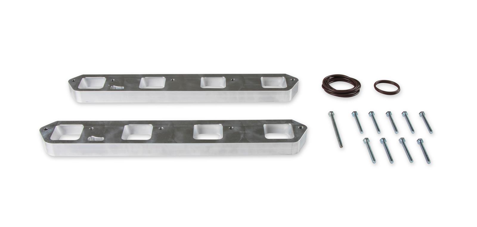 Holley Intake Manifold Adapter Kits 300-652 Adapter, Adapts Small Port Engines for use with Hi-Ram Intakes, 0.945 in. Thickness, Billet Aluminum, Mopar, Gen III Hemi, Kit thumbnail 6
