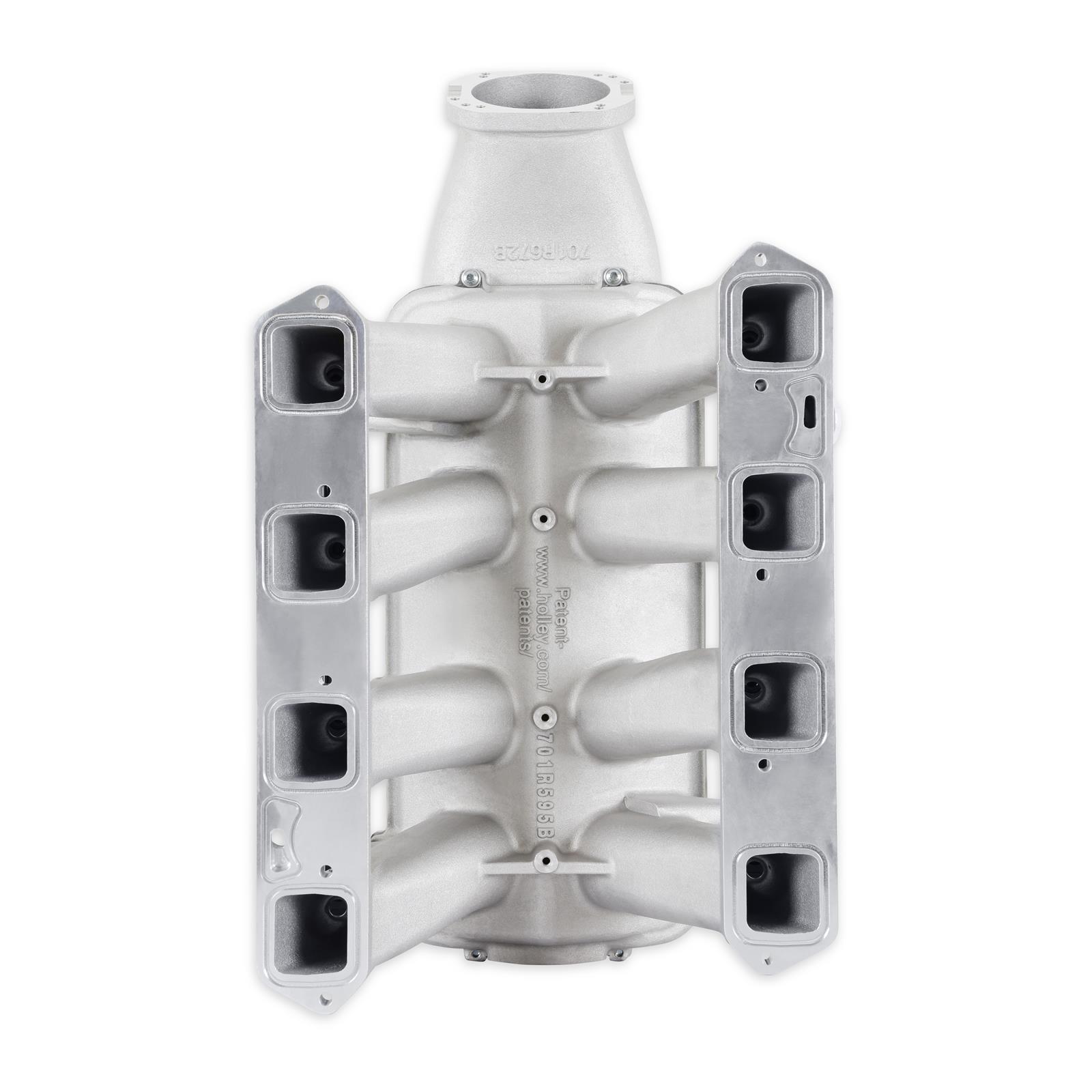 Holley EFI Gen III Hemi Hi-Ram Intake Manifolds 300-658 Manifolds, III, EFI, Multi-port, Standard Deck, 95mm Bore, Cast Aluminum, Satin Finish, Dodge, 5.7L, 6.1L, 6.4L, Each