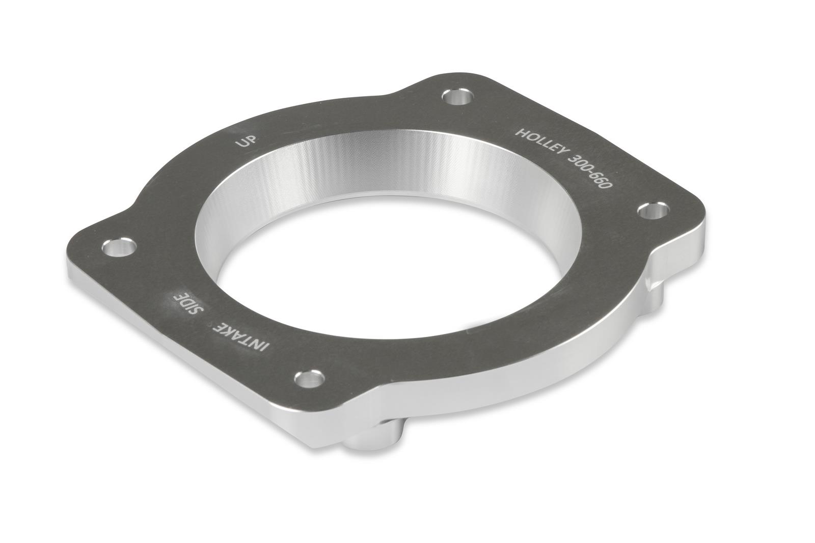 Holley EFI Throttle Body Adapters 300-660 Adapter, GM LS Intake Manifold to Mopar Gen III 80mm Body, Aluminum, Each thumbnail 4
