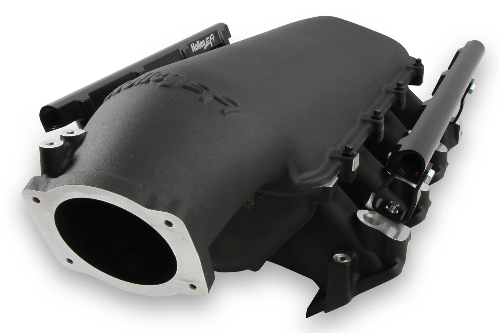 Holley LS Modular Lo-Ram EFI Intake Manifolds 300-679BK Manifolds, Modular, EFI, Rectangular Port Head, Multi-port, 105mm Bore, Standard Deck, Aluminum, Black, Chevy, 6.0L, 6.2L, Each