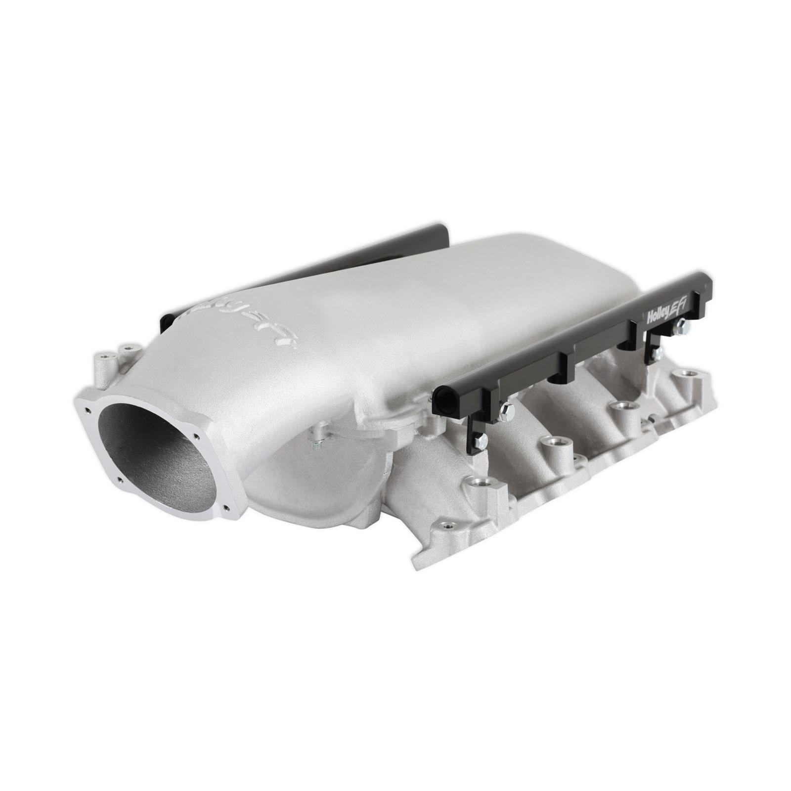 Holley EFI LT1 Gen V Lo-Ram Intake Manifolds 300-718 Manifolds, EFI, LT1, V, Lo-Ram, Multi-port Injection, 105mm Bore, Standard Deck, Aluminum, Satin Finish, Chevy, 5.3L, 6.2L, Each thumbnail 8
