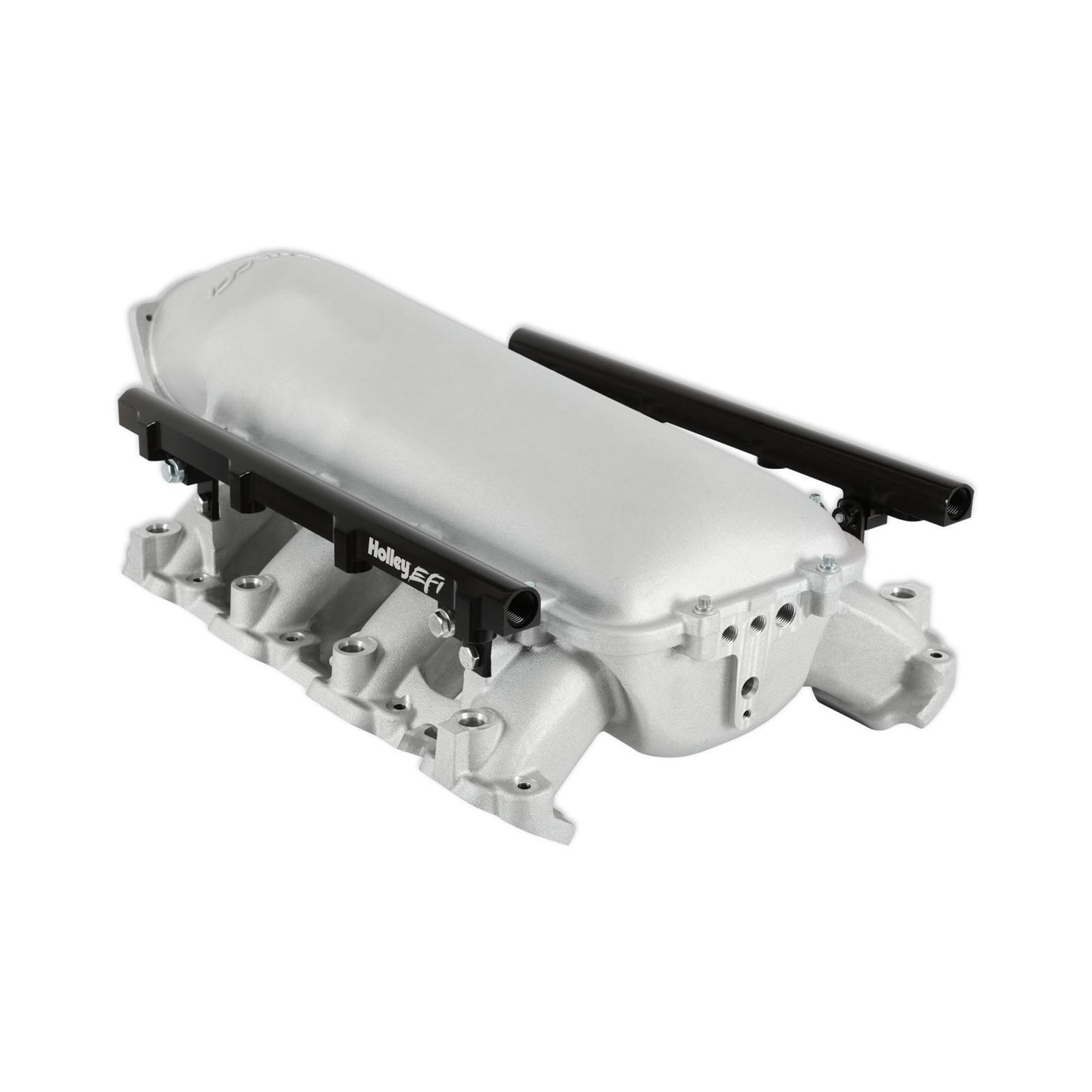 Holley EFI LT1 Gen V Lo-Ram Intake Manifolds 300-718 Manifolds, EFI, LT1, V, Lo-Ram, Multi-port Injection, 105mm Bore, Standard Deck, Aluminum, Satin Finish, Chevy, 5.3L, 6.2L, Each thumbnail 6