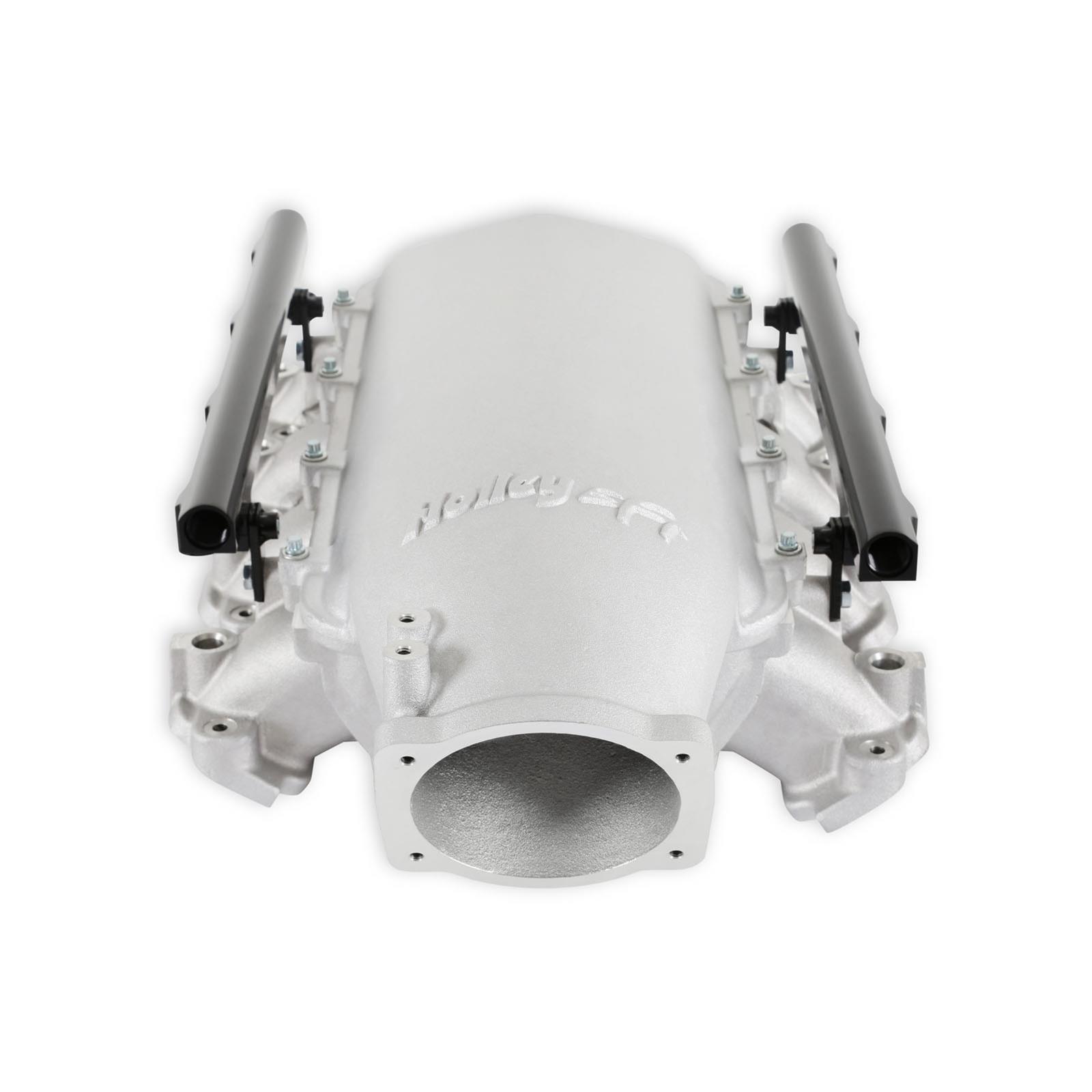 Holley EFI LT1 Gen V Lo-Ram Intake Manifolds 300-718 Manifolds, EFI, LT1, V, Lo-Ram, Multi-port Injection, 105mm Bore, Standard Deck, Aluminum, Satin Finish, Chevy, 5.3L, 6.2L, Each thumbnail 3