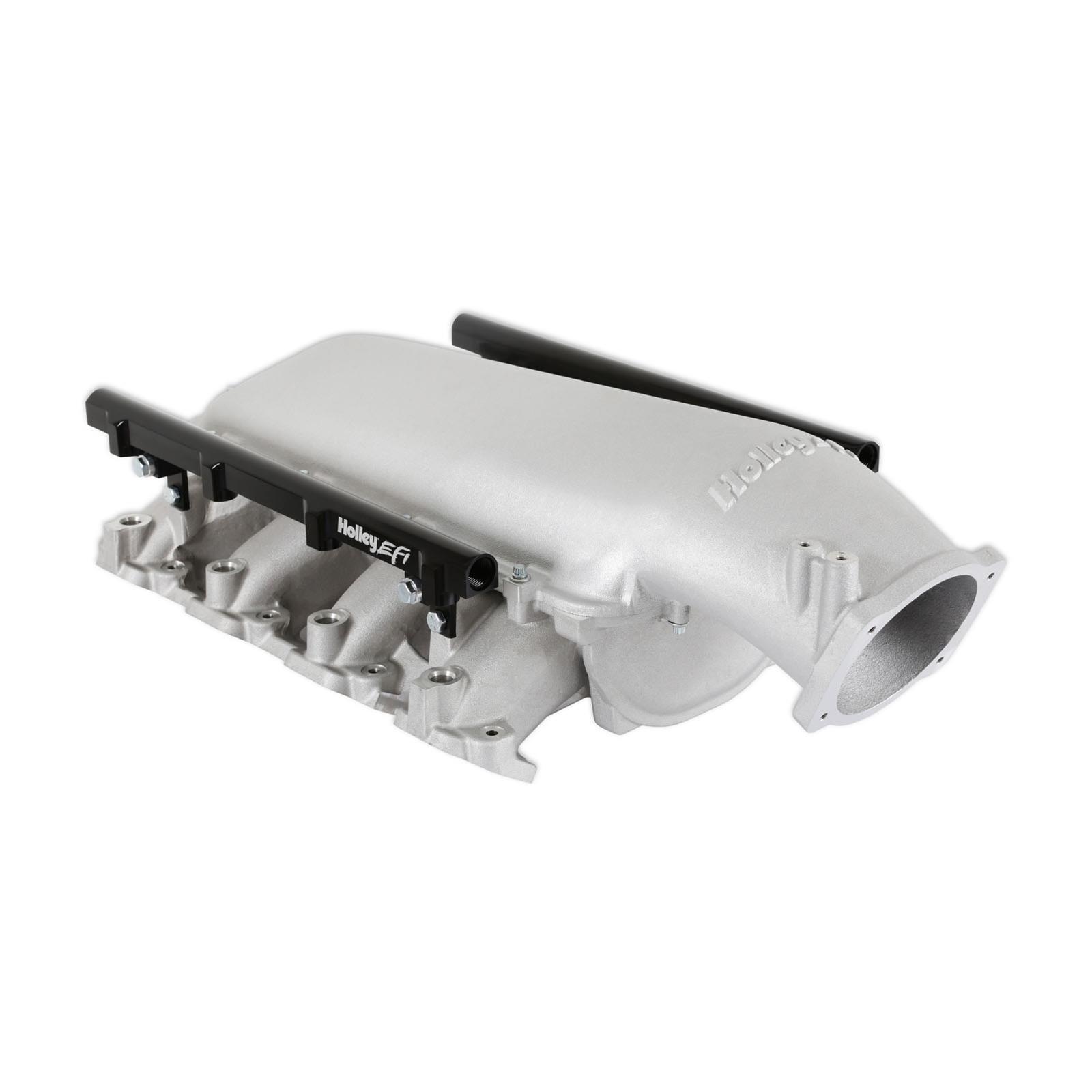Holley EFI LT1 Gen V Lo-Ram Intake Manifolds 300-718 Manifolds, EFI, LT1, V, Lo-Ram, Multi-port Injection, 105mm Bore, Standard Deck, Aluminum, Satin Finish, Chevy, 5.3L, 6.2L, Each thumbnail 7