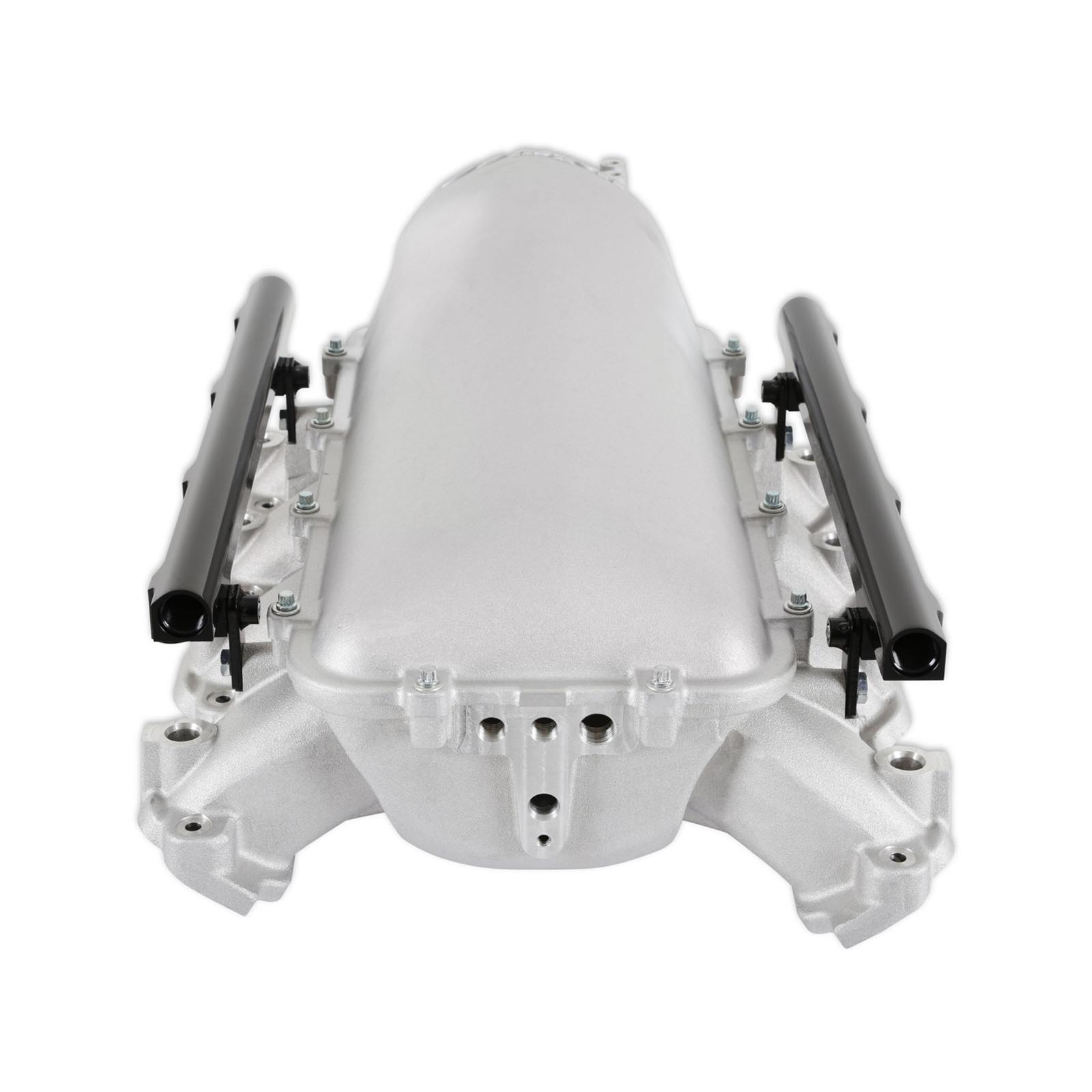 Holley EFI LT1 Gen V Lo-Ram Intake Manifolds 300-718 Manifolds, EFI, LT1, V, Lo-Ram, Multi-port Injection, 105mm Bore, Standard Deck, Aluminum, Satin Finish, Chevy, 5.3L, 6.2L, Each thumbnail 4