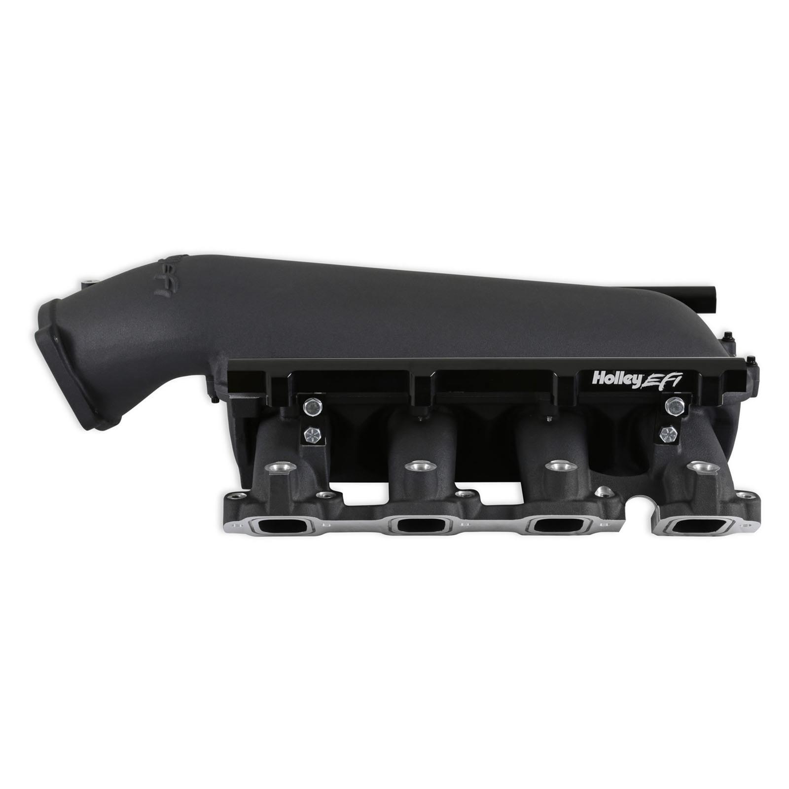 Holley EFI LT1 Gen V Lo-Ram Intake Manifolds 300-718BK Manifolds, EFI, LT1, V, Lo-Ram, Multi-port Injection, 105mm Bore, Standard Deck, Aluminum, Black Finish, Chevy, 5.3L, 6.2L, Each thumbnail 9