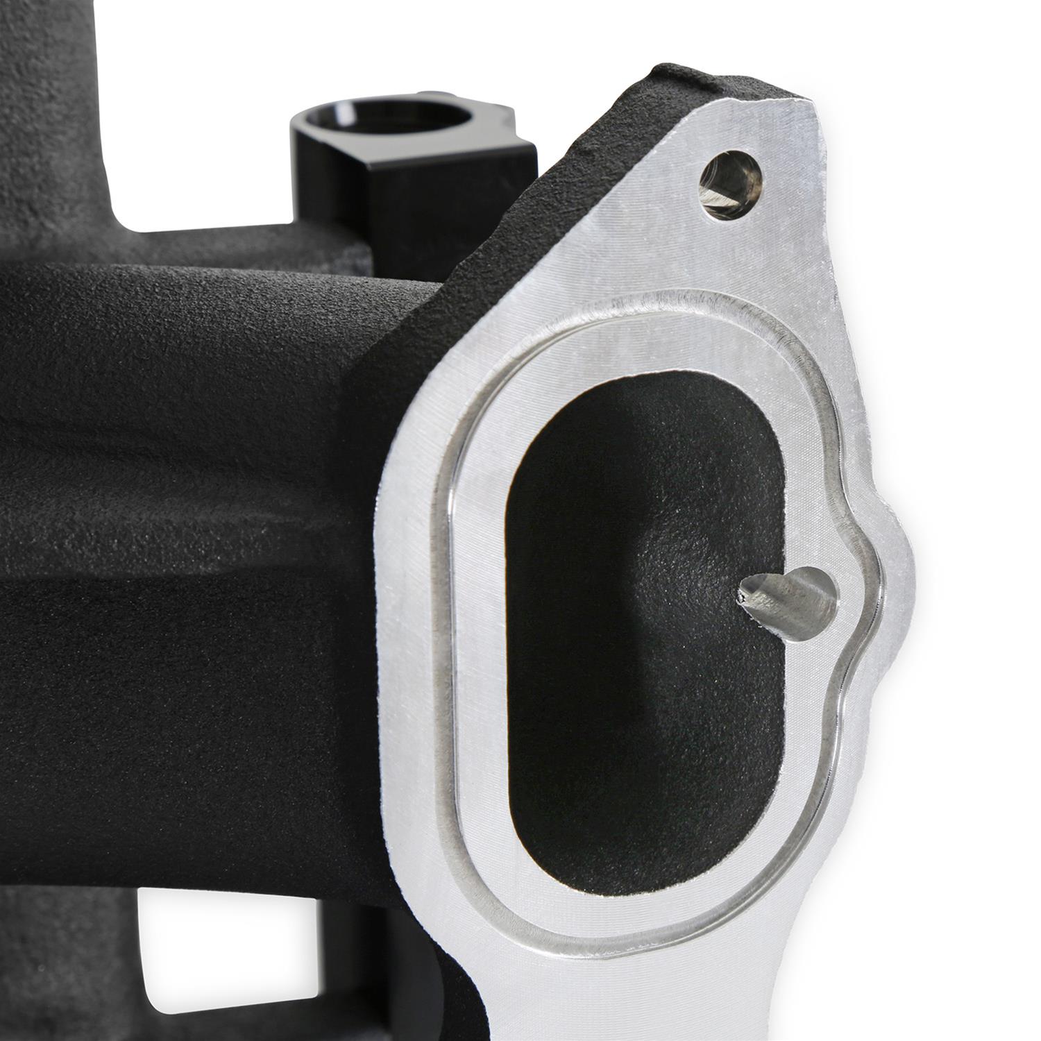 Holley EFI Coyote Hi-Ram Intake Manifolds 300-910BK Manifolds, EFI, Hi-Ram, Throttle Body Injection, Standard Deck, 150mm x 66mm Bore, Aluminum, Black, Ford, 5.0L, Modular, Each thumbnail 2