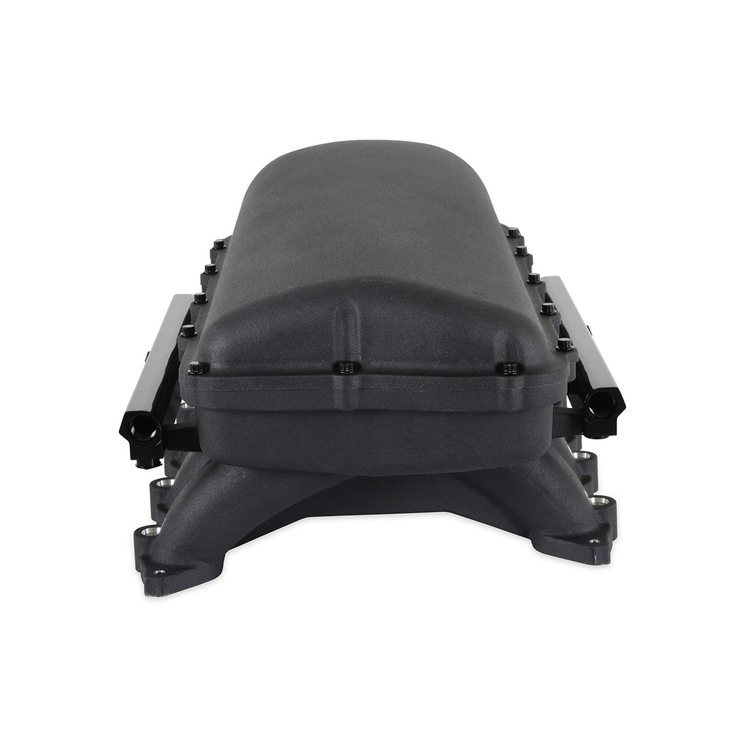 Holley EFI Coyote Hi-Ram Intake Manifolds 300-910BK Manifolds, EFI, Hi-Ram, Throttle Body Injection, Standard Deck, 150mm x 66mm Bore, Aluminum, Black, Ford, 5.0L, Modular, Each thumbnail 4