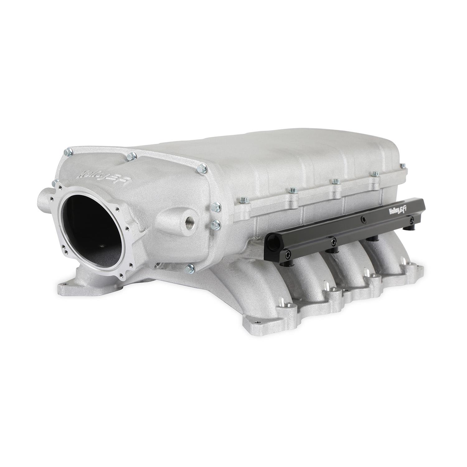 Holley EFI Coyote Ultra Lo-Ram Intake Manifolds 300-912 Manifolds, EFI, Lo-Ram, Throttle Body Injected, Standard Deck, 93mm Bore, Aluminum, Satin, Ford, 5.0L, Modular, Each thumbnail 7