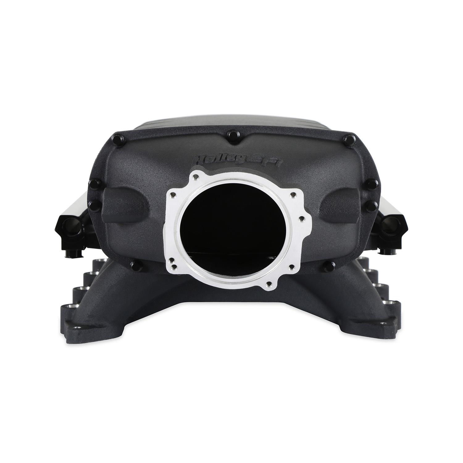 Holley EFI Coyote Ultra Lo-Ram Intake Manifolds 300-912BK Manifolds, EFI, Lo-Ram, Throttle Body Injected, Standard Deck, 93mm Bore, Aluminum, Black, Ford, 5.0L, Modular, Each thumbnail 6