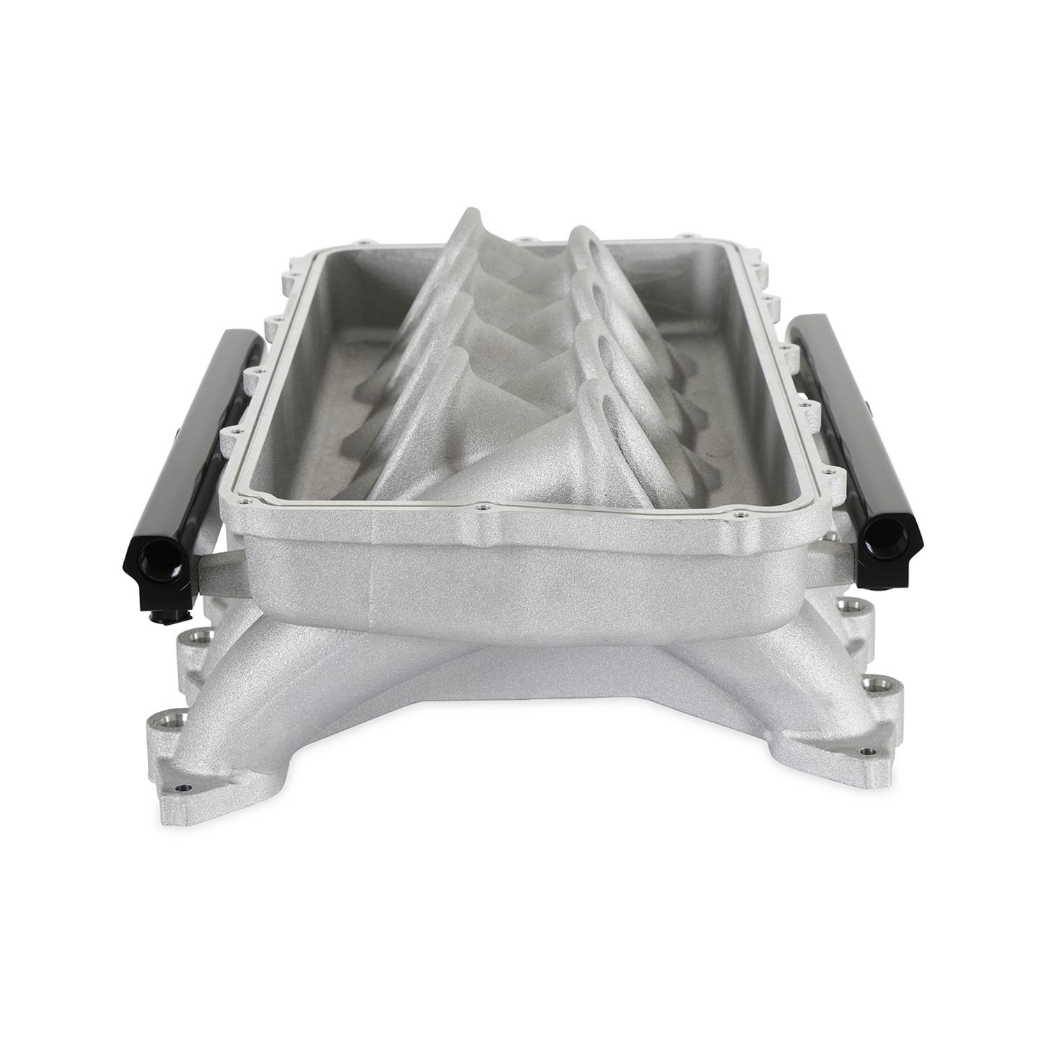 Holley EFI Coyote Hi-Ram Intake Manifold Bases 300-920 Manifolds, EFI, Hi-Ram, Base Only, Throttle Body Injected, Standard Deck, Aluminum, Satin Finish, Ford, 5.0L, Modular, Each thumbnail 2