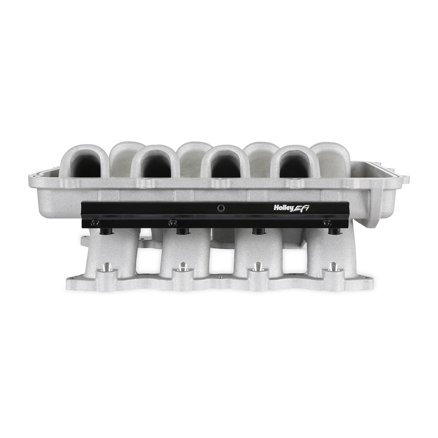 Holley EFI Coyote Hi-Ram Intake Manifold Bases 300-920 Manifolds, EFI, Hi-Ram, Base Only, Throttle Body Injected, Standard Deck, Aluminum, Satin Finish, Ford, 5.0L, Modular, Each thumbnail 9