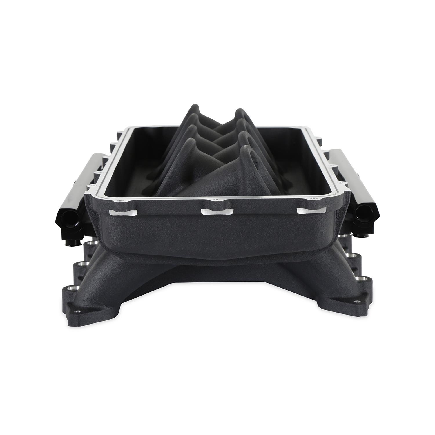 Holley EFI Coyote Hi-Ram Intake Manifold Bases 300-920BK Manifolds, EFI, Hi-Ram, Base Only, Throttle Body Injected, Standard Deck, Aluminum, Black Finish, Ford, 5.0L, Modular, Each thumbnail 7