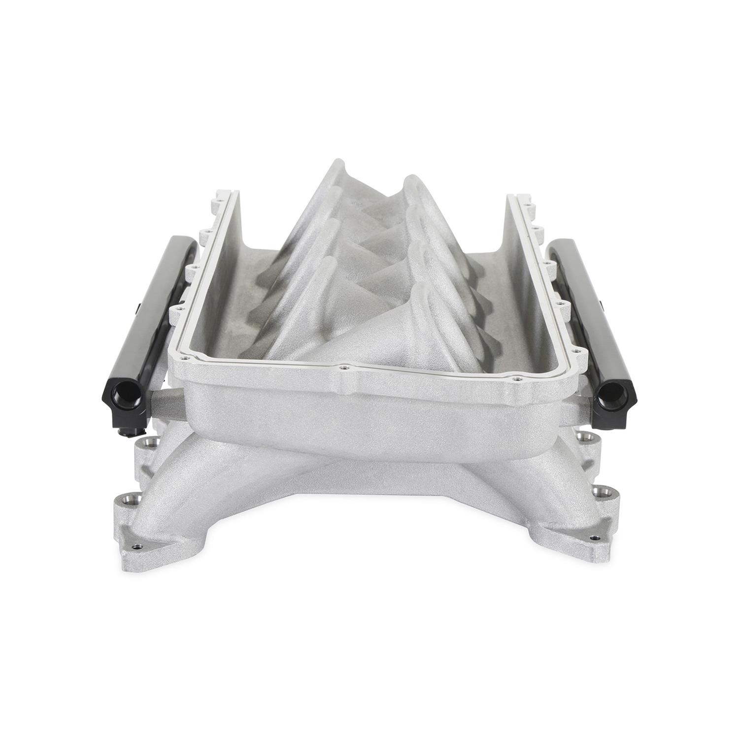 Holley EFI Coyote Ultra Lo-Ram Intake Manifolds 300-921 Manifolds, EFI, Lo-Ram, Base Only, Throttle Body Injected, Standard Deck, Aluminum, Satin Finish, Ford, 5.0L, Modular, Each thumbnail 6