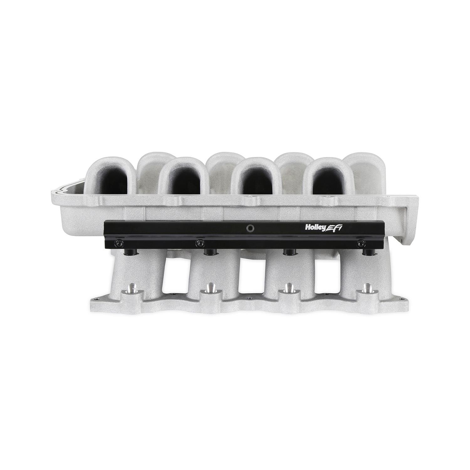 Holley EFI Coyote Ultra Lo-Ram Intake Manifolds 300-921 Manifolds, EFI, Lo-Ram, Base Only, Throttle Body Injected, Standard Deck, Aluminum, Satin Finish, Ford, 5.0L, Modular, Each thumbnail 5