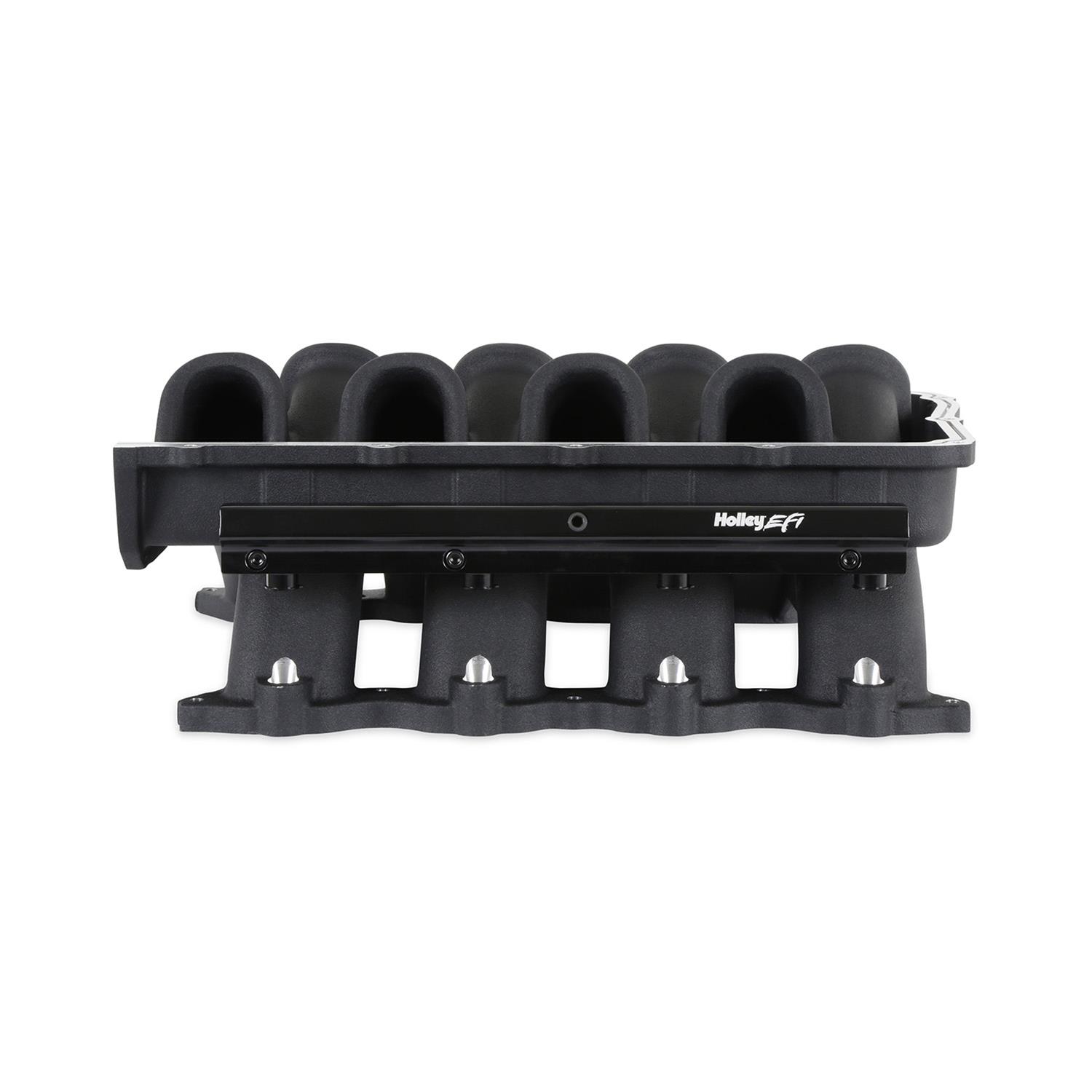 Holley EFI Coyote Ultra Lo-Ram Intake Manifolds 300-921BK Manifolds, EFI, Lo-Ram, Base Only, Throttle Body Injected, Standard Deck, Aluminum, Black Finish, Ford, 5.0L, Modular, Each thumbnail 3