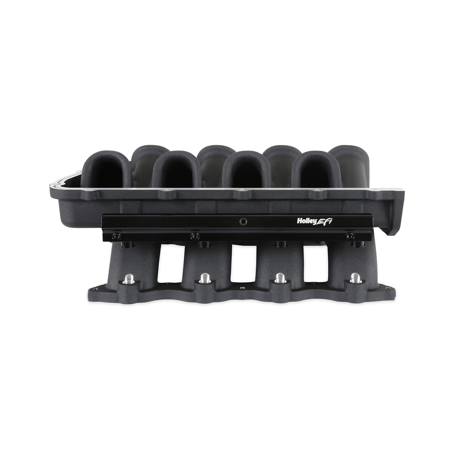 Holley EFI Coyote Ultra Lo-Ram Intake Manifolds 300-921BK Manifolds, EFI, Lo-Ram, Base Only, Throttle Body Injected, Standard Deck, Aluminum, Black Finish, Ford, 5.0L, Modular, Each thumbnail 5