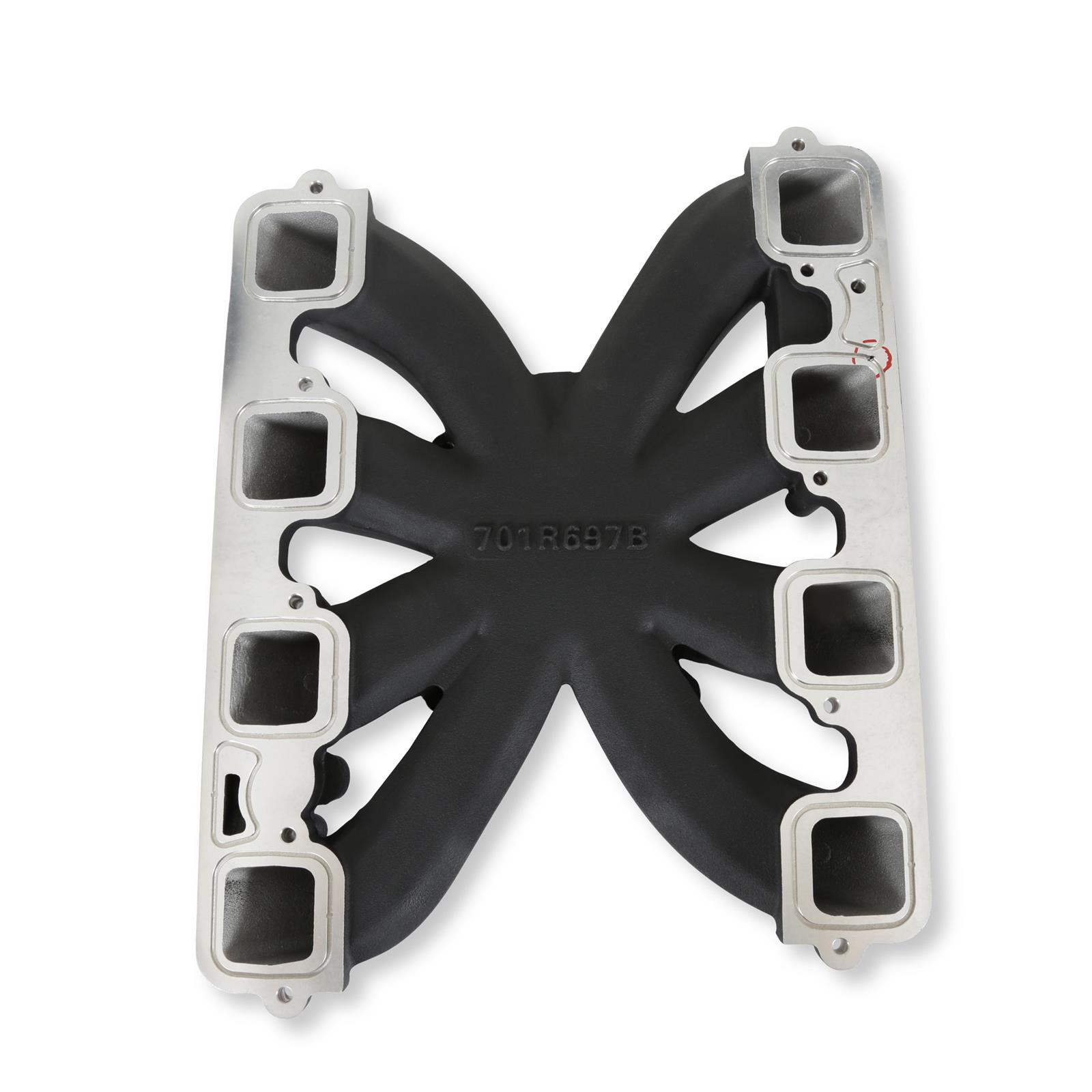 Holley Single Plane Carbureted Intake Manifolds 300-931BK Manifolds, Plane, Carbureted, Square Bore Flange, Cast Aluminum, Black Finish, Chrysler, Dodge, Jeep, Ram, 5.7-6.4L, Gen III, Hemi, Each thumbnail 3