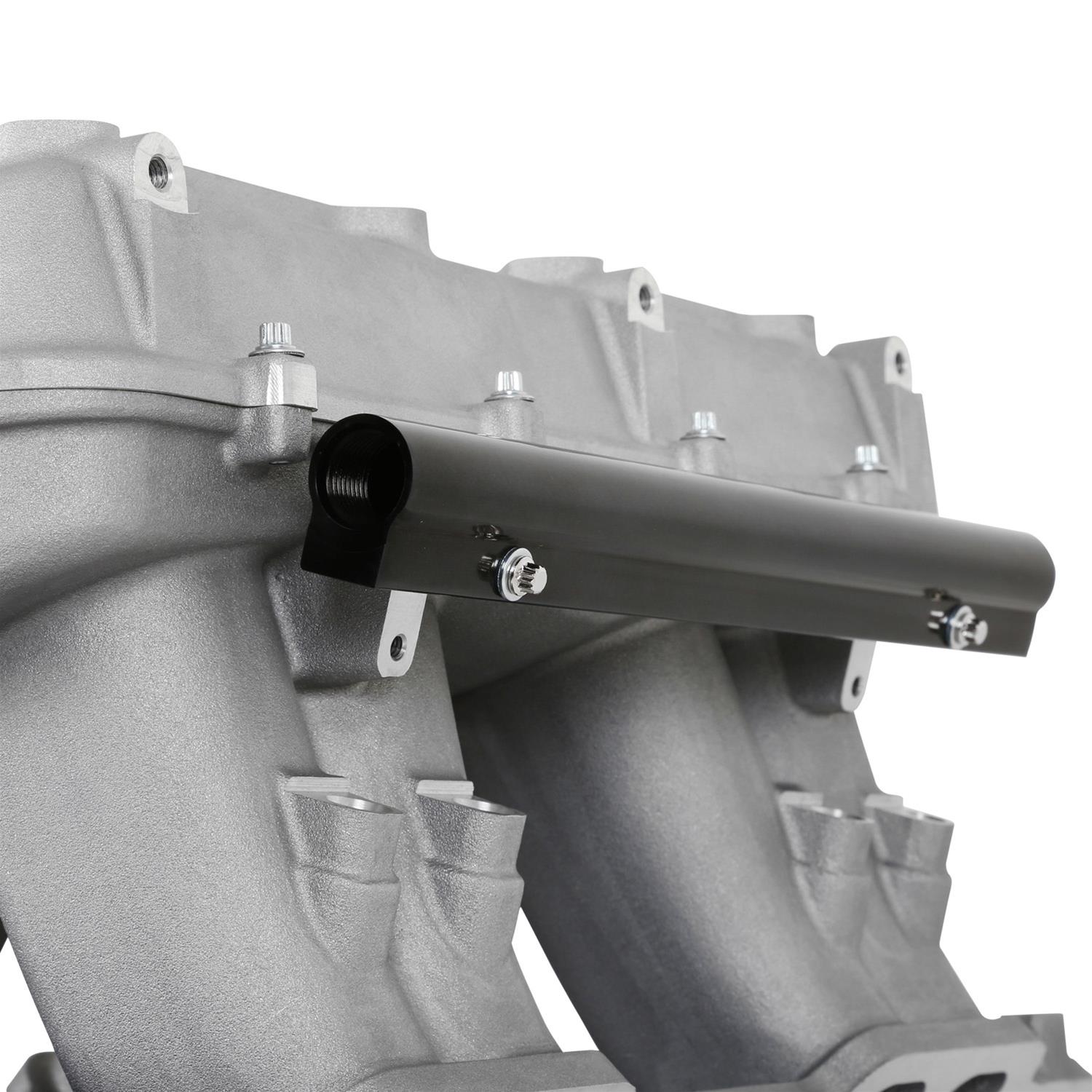 Holley Intake Manifolds, Fuel Injected 300-964 IM KIT, 2 X 4150 TOP, BBC HI-RAM SATIN thumbnail 2