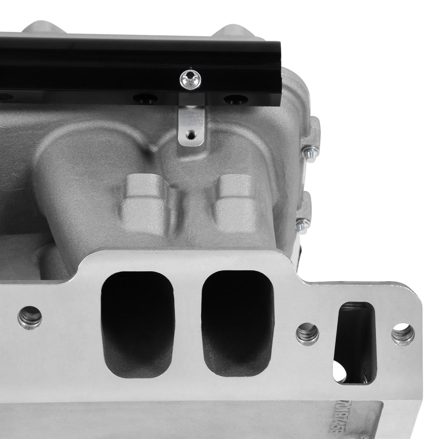 Holley Intake Manifolds, Fuel Injected 300-964 IM KIT, 2 X 4150 TOP, BBC HI-RAM SATIN thumbnail 4