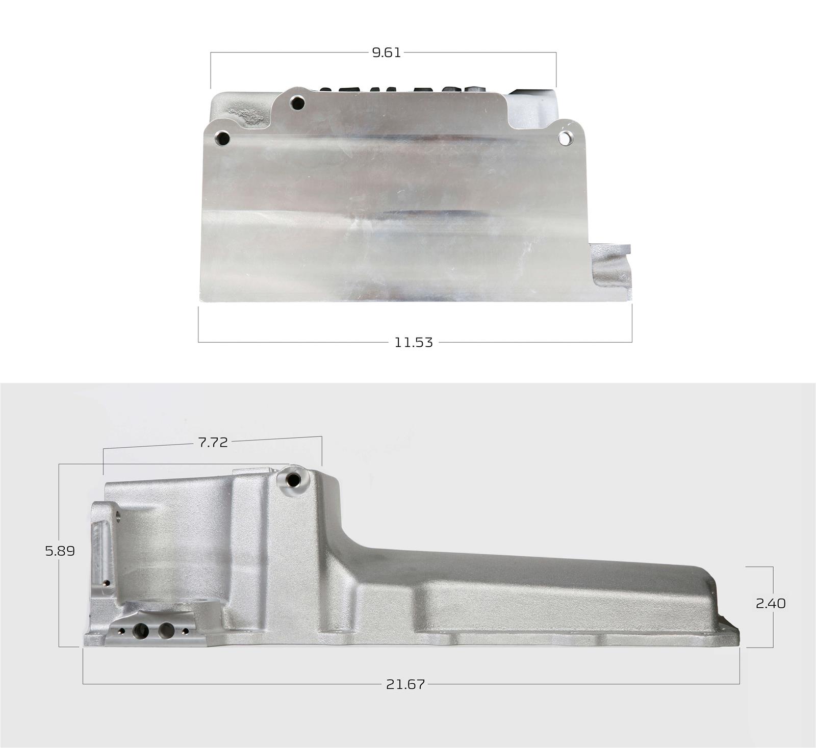 Hot Rod Parts Aluminum Rear Sump Swap Oil Pan Retrofit Kit For Ls1 Ls2